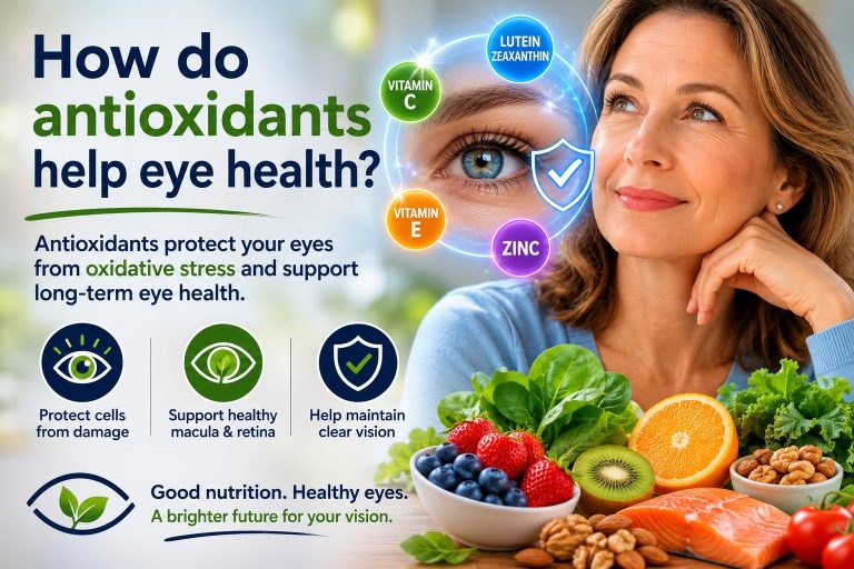 How do antioxidants help eye health?