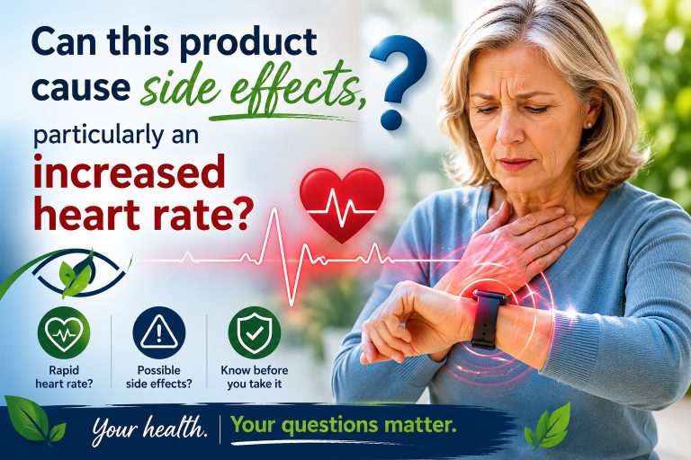 Can this product cause a rapid heart rate or other side effects?